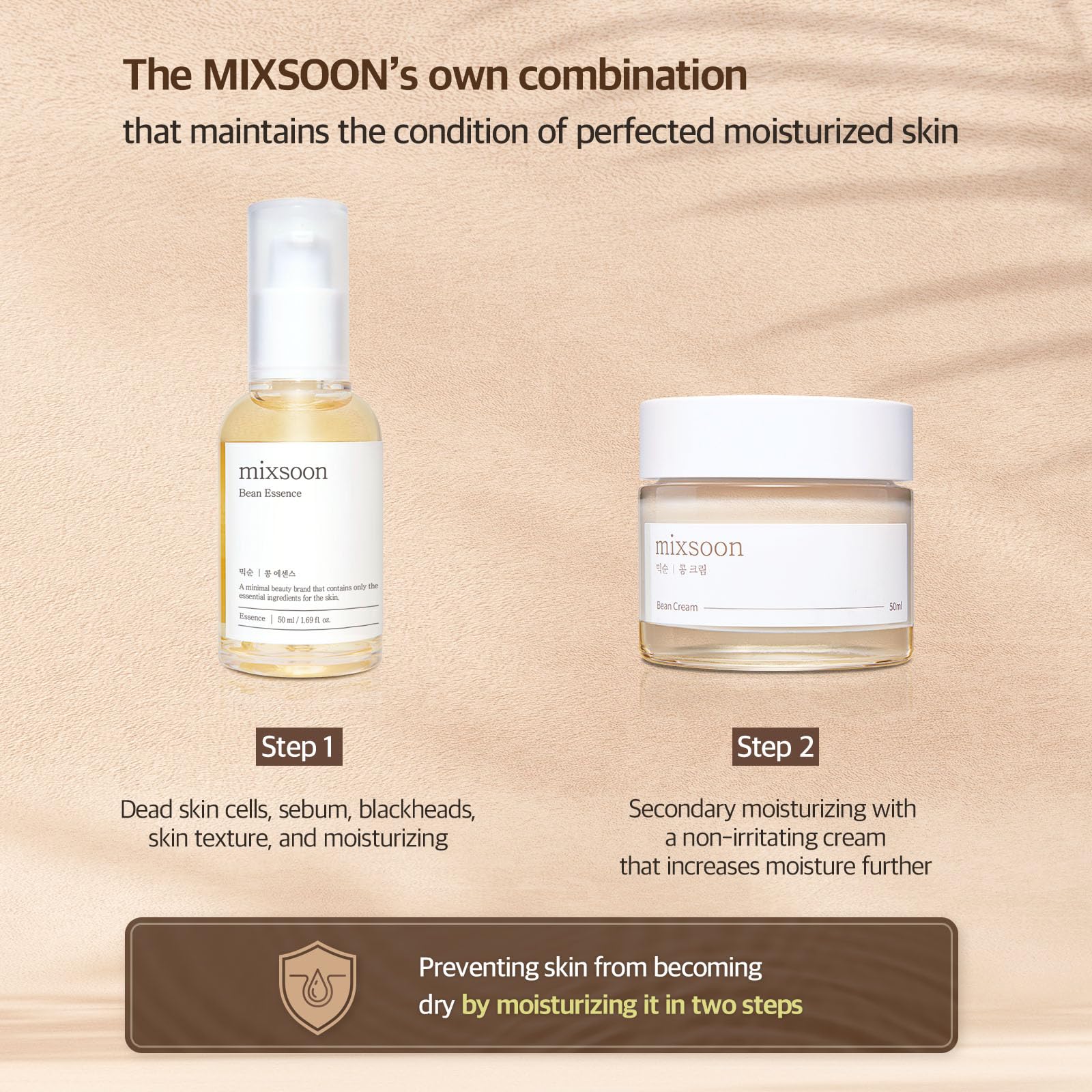 Mixsoon skincare duo on vanity for routine enhancement