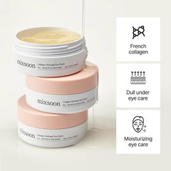 Textura refrescante de parche hidrogel de mixsoon para aplicación ocular.