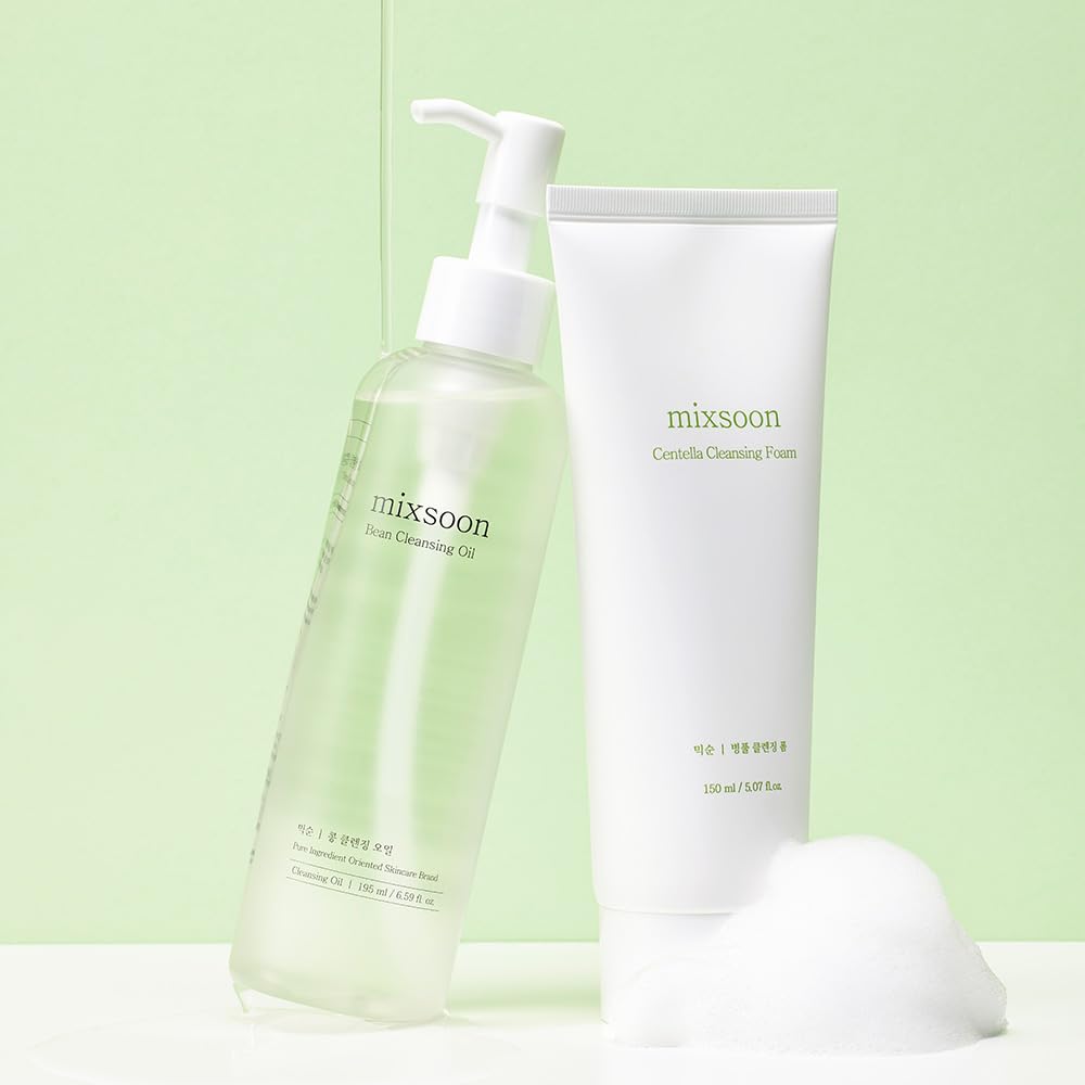 Mixsoon two-step cleansing set packaging highlighting minimalist design.