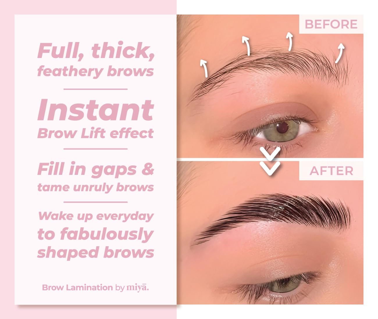 MIYA LASH tools ensure precise brow shaping for fuller arches.