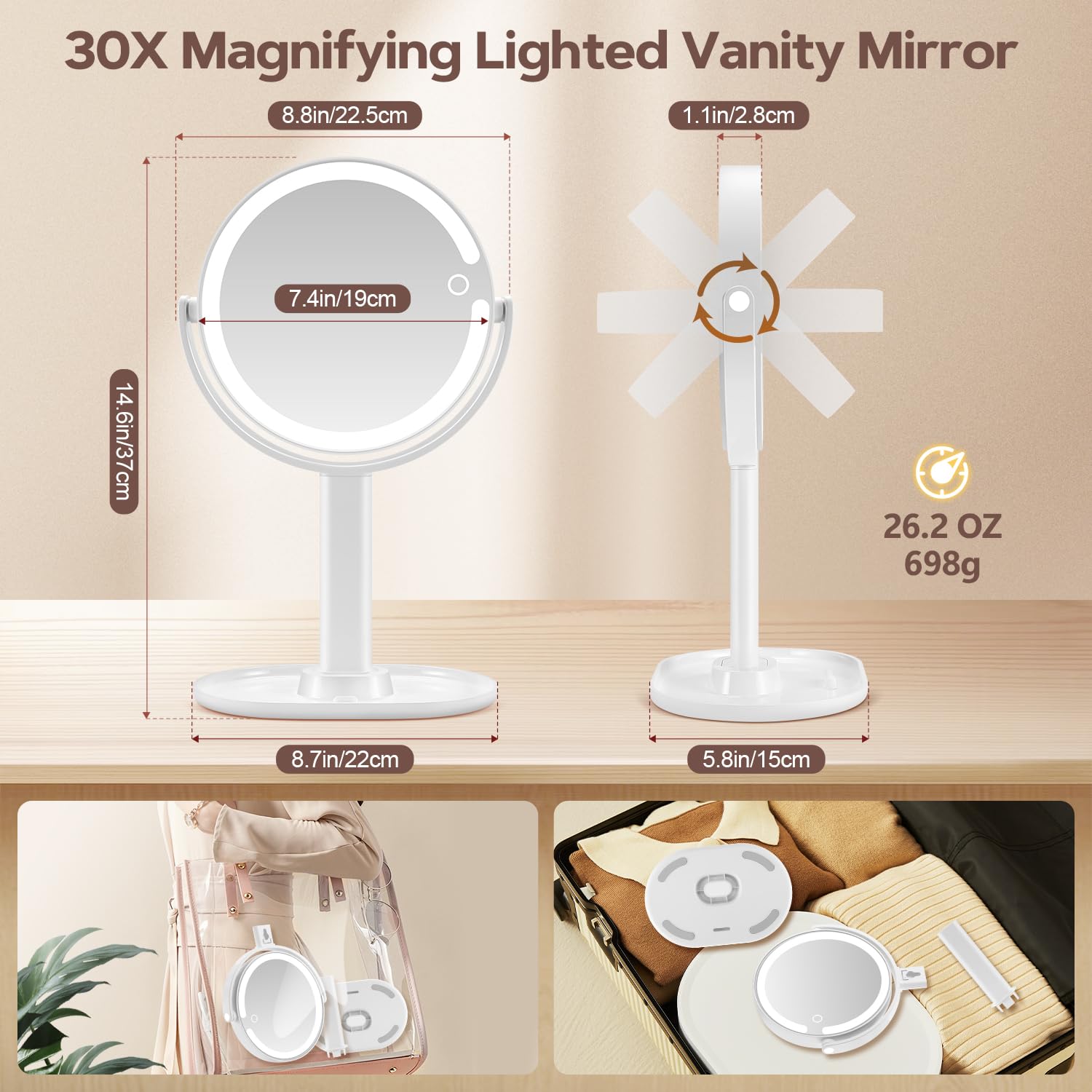 MIYADIVA three color modes and brightness control for customized lighting.