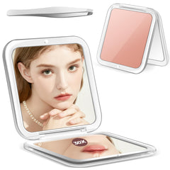 MIYADIVA compact mirror with 30x magnification for detailed focus.