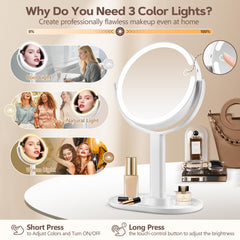 MIYADIVA dual-side mirror with 1x and 30x for everyday makeup and detailed skincare checks.