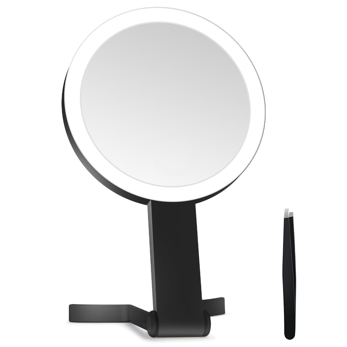 MIYADIVA lighted makeup mirror 30x magnifying front view for precise eyeliner and lash work