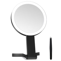 MIYADIVA lighted makeup mirror 30x magnifying front view for precise eyeliner and lash work