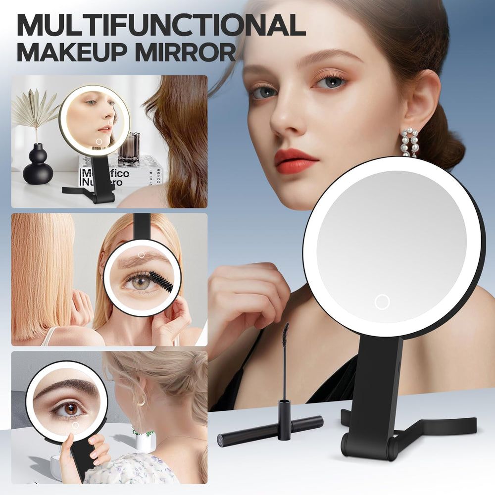 MIYADIVA lighted makeup mirror on vanity used for daily grooming