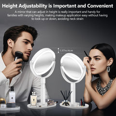 MIYADIVA makeup mirror with 3-color lighting for accurate color in any setting.