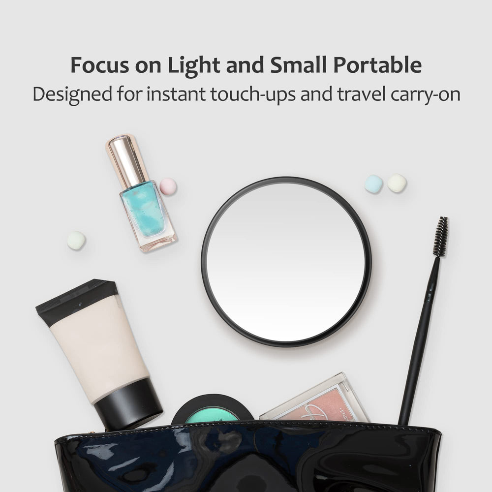 MIYADIVA guide to close-up makeup checks using the magnified mirror.