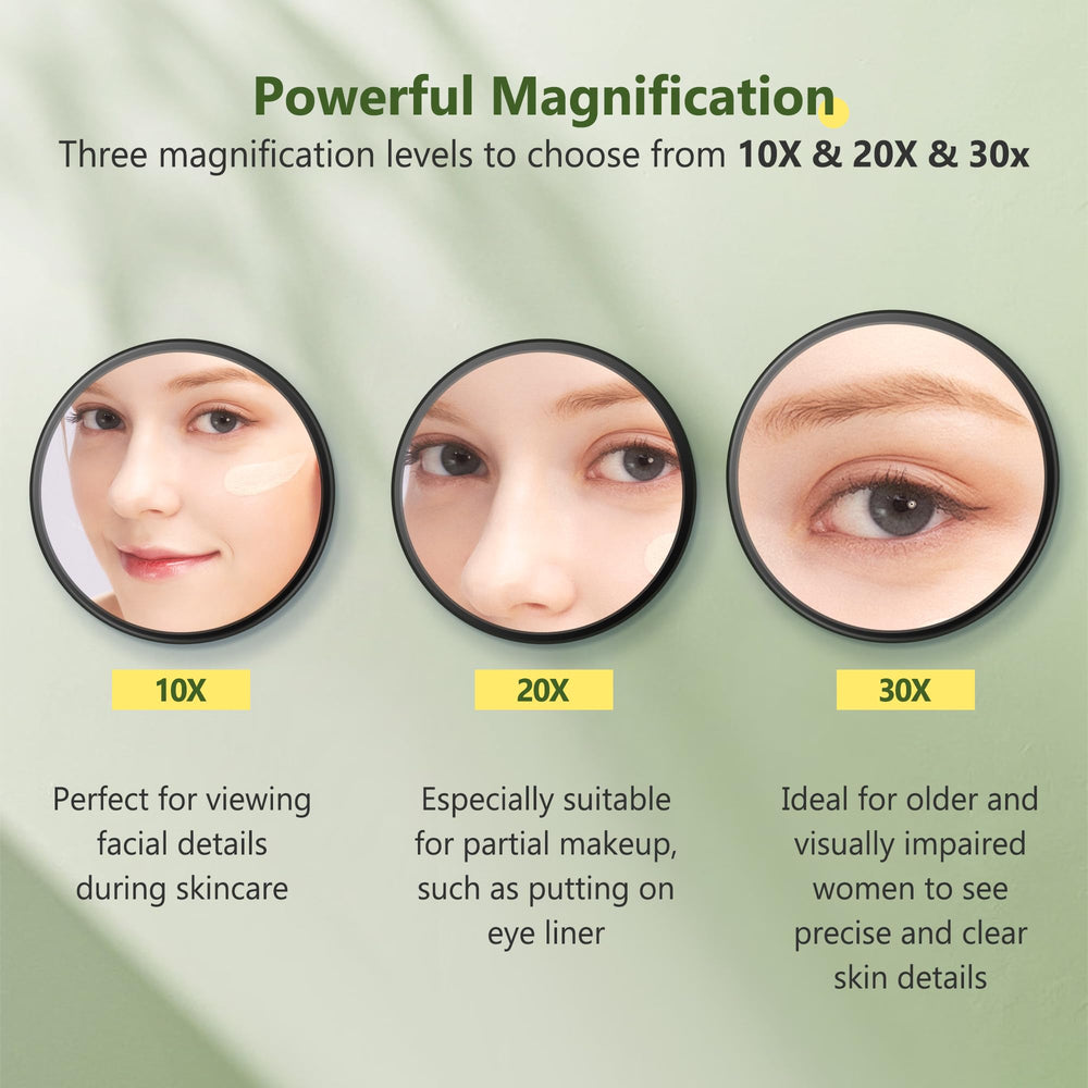 MIYADIVA suction cup magnifying mirror provides stable travel use