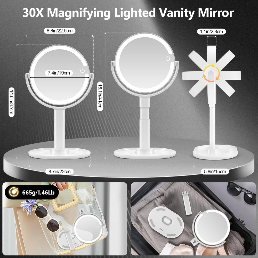 MIYADIVA touch-control mirror with adjustable color temperature for precise makeup.