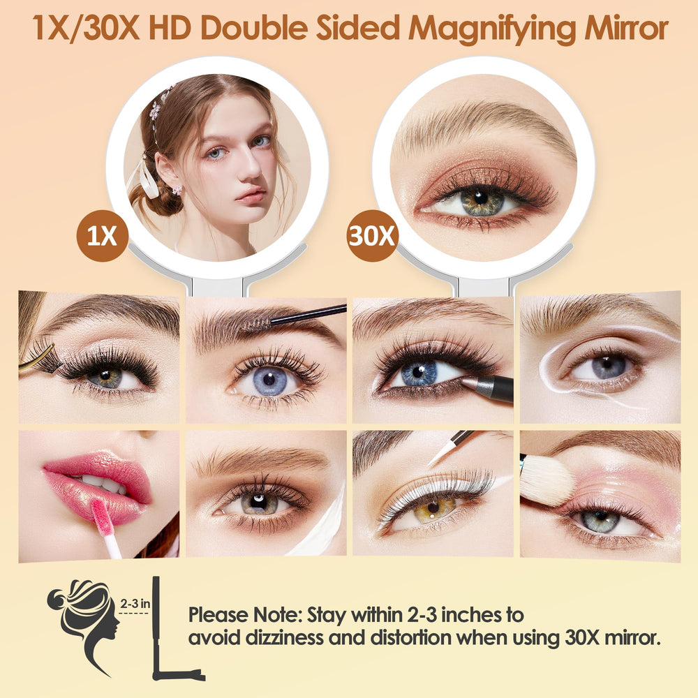 MIYADIVA travel makeup mirror folded for on the go convenience.