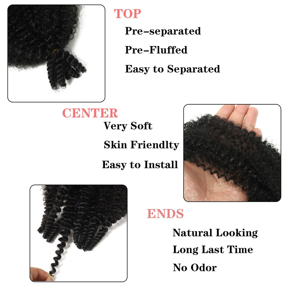 Miyamarch Pre-separated wrapping hair for easy crochet installation.