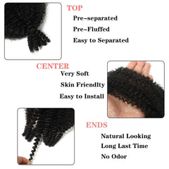 Miyamarch Pre-separated wrapping hair for easy crochet installation.
