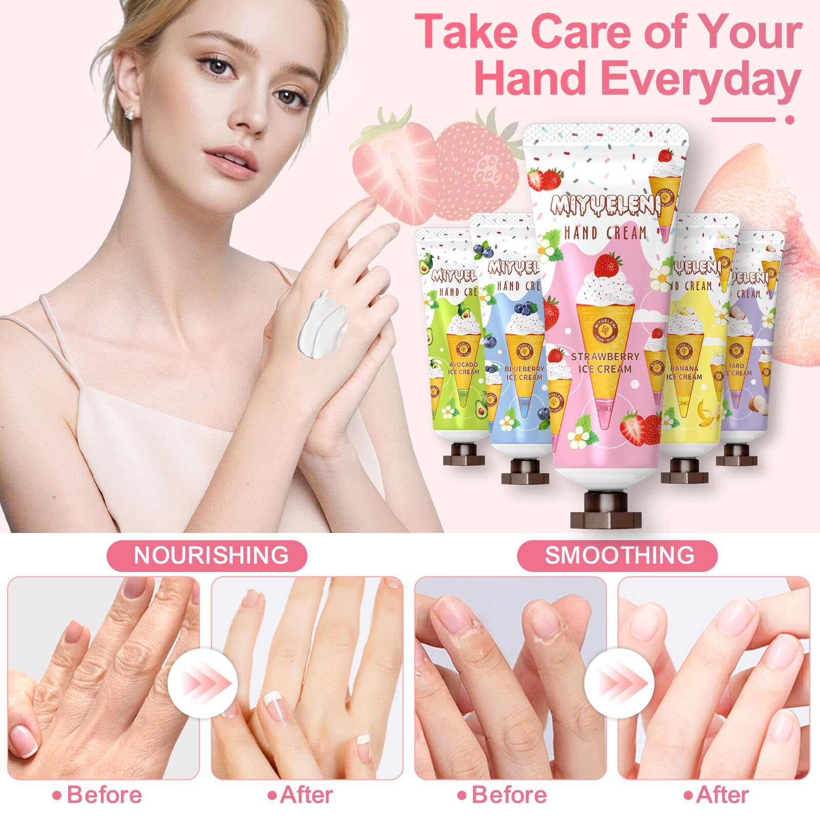 MIYUELENI hand cream matcha scent fast absorbing