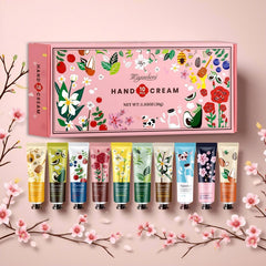 MIYUELENI travel-size hand cream tubes for purse, car, and desk hydration.