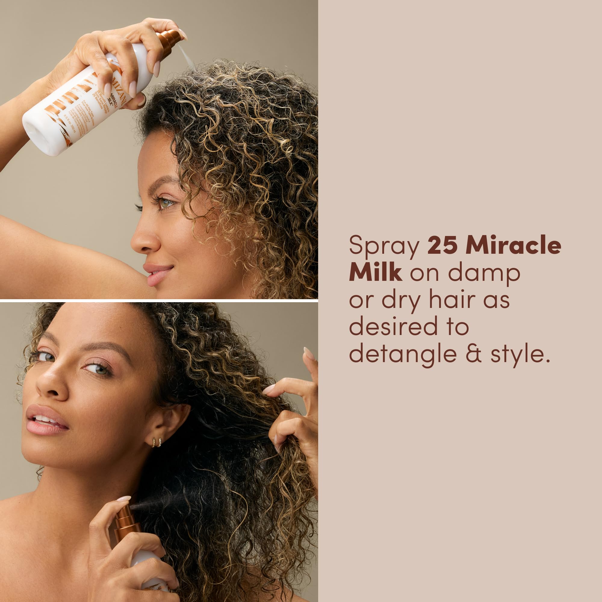 Mizani Miracle Milk: brillo saludable para cabello rizado y natural