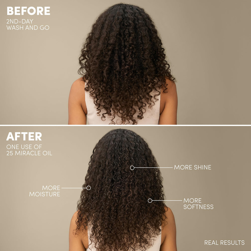 Mizani 25 Miracle oil dropper ready for convenient pre-shampoo or styling use.