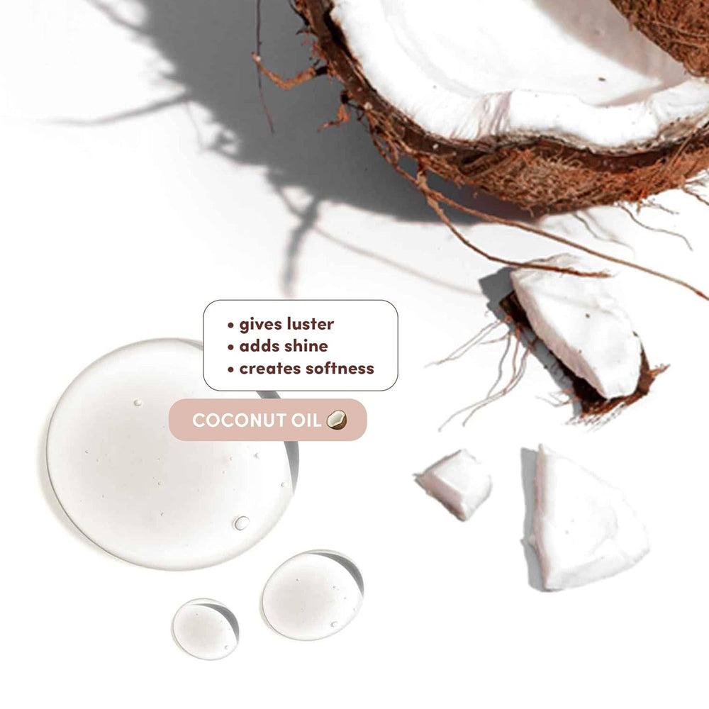 Coconut oil components in Mizani Leave-In Cream enrich hair shine