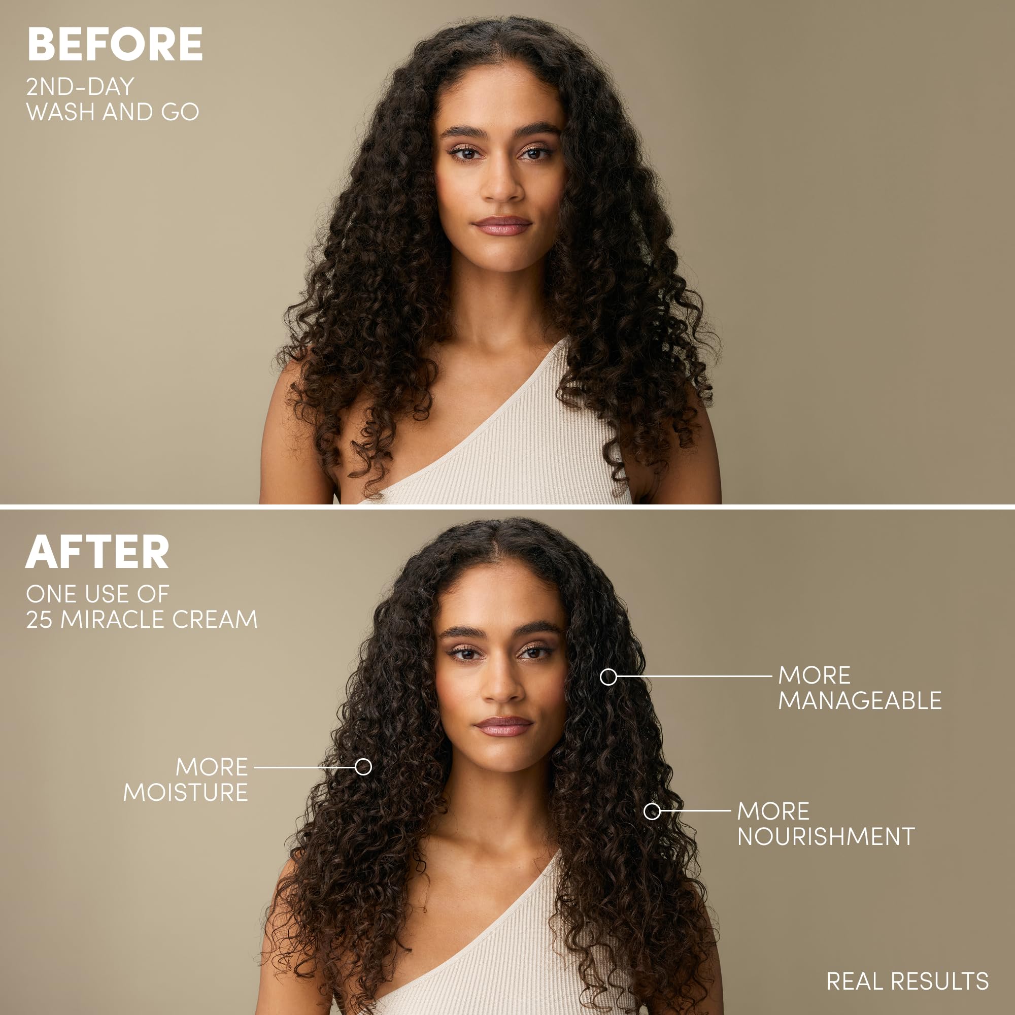 Mizani 25 Miracle Leave-In Cream pump dispensing lightweight moisture