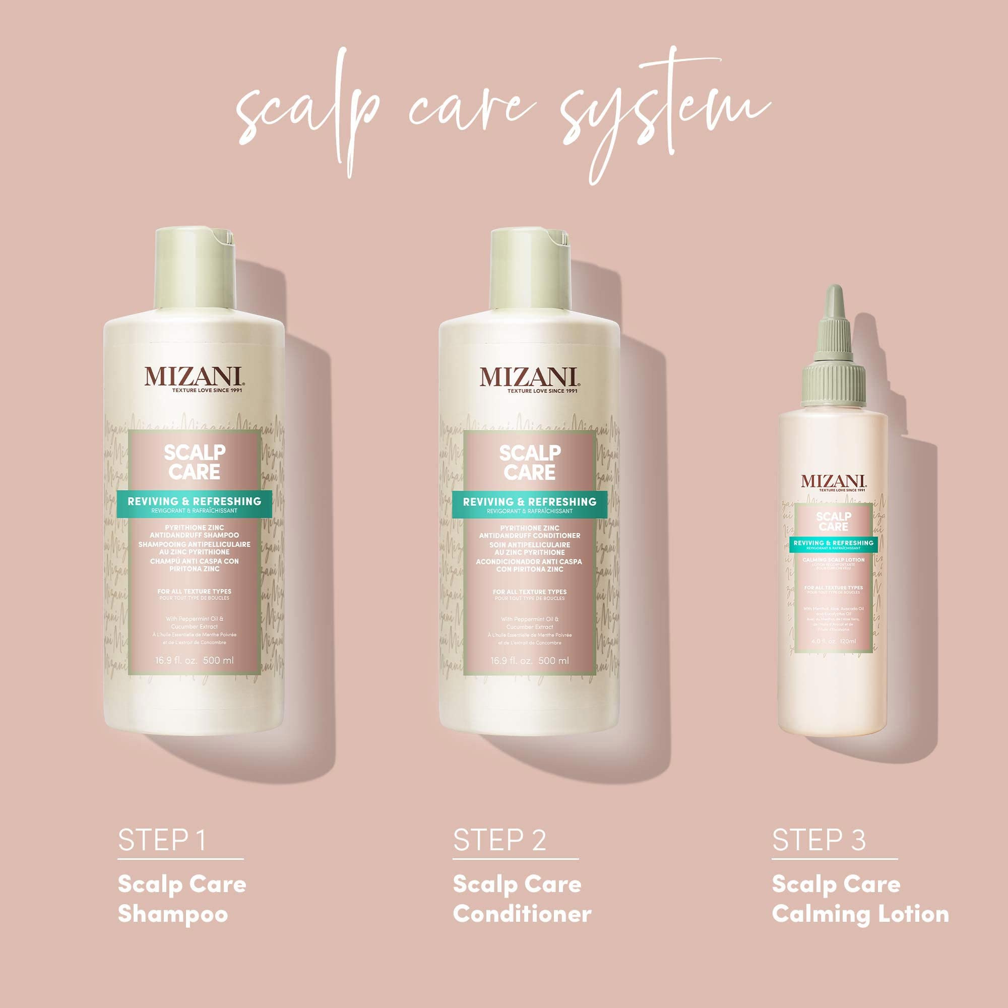Mizani Avocado oil nourish illustration of scalp and hair hydration