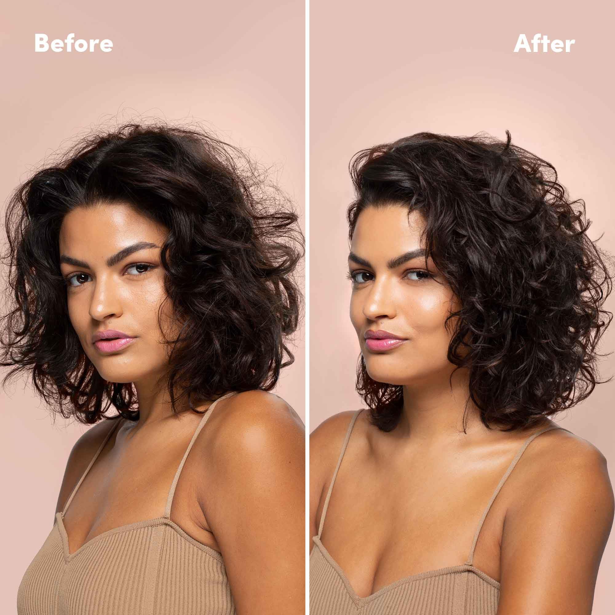 Mizani Coco Dew Curl Restyling Spray mist on curls for quick refresh and shine