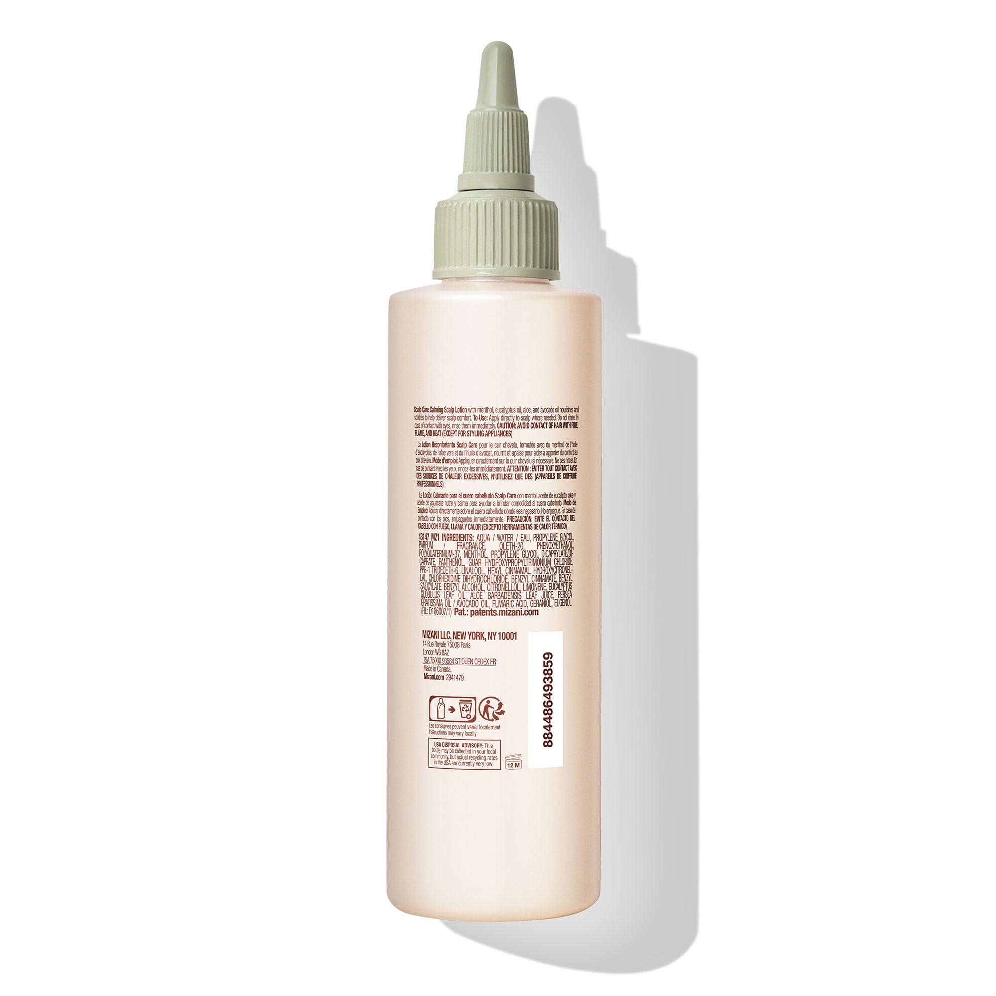 Mizani Dandruff-control shot focusing on flakes reduction concept