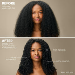 Mizani Foam Wrap texture on hand lightweight curl-defining mousse