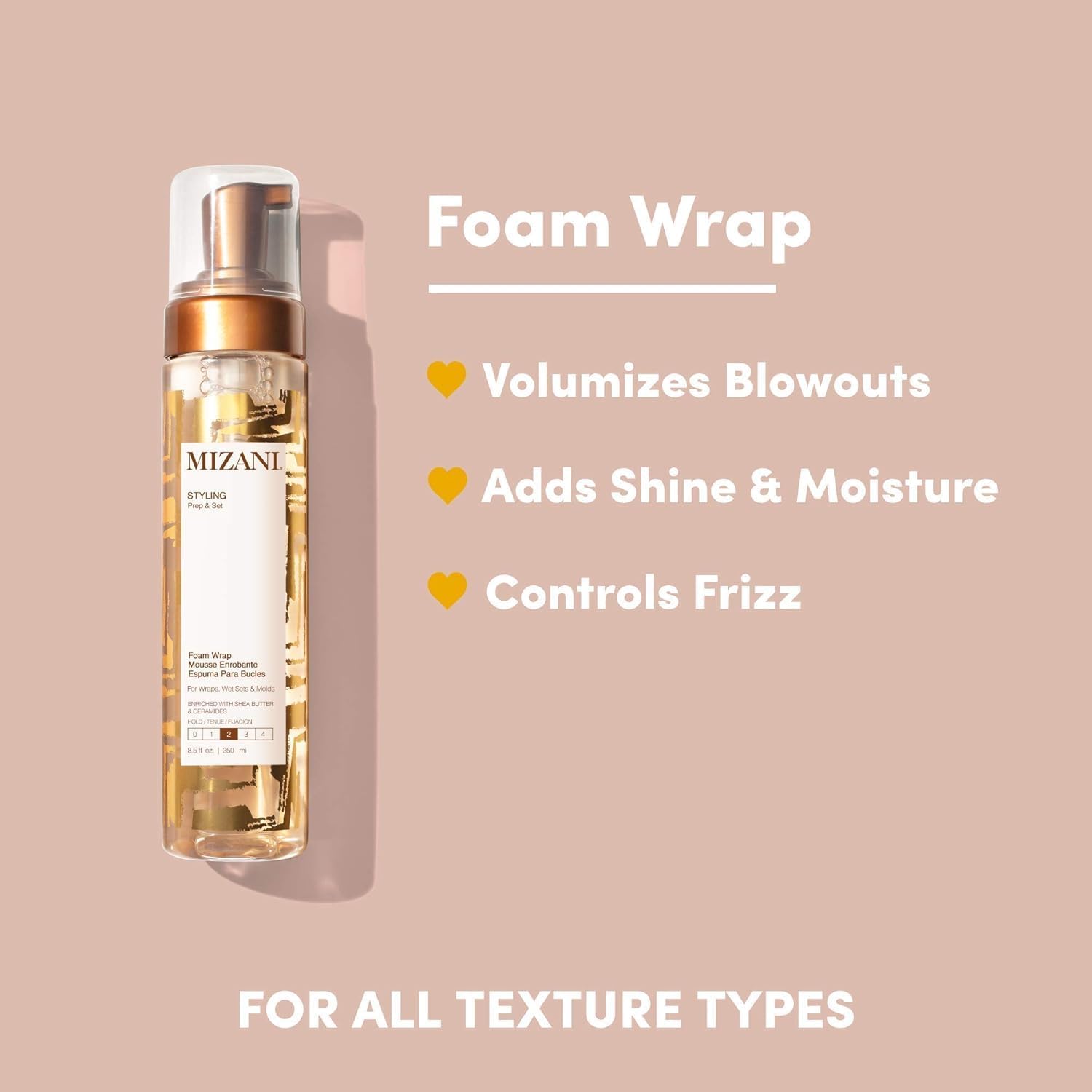 Mizani Foam Wrap for wash and go styling soft hold