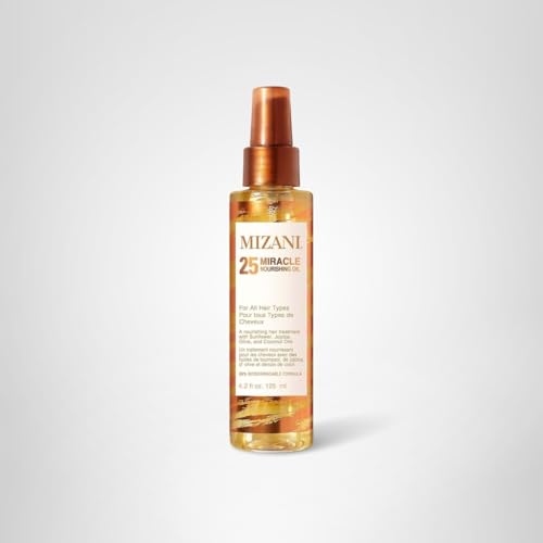 Mizani jojoba oil nourishes every strand for resilient, manageable hair.