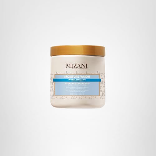 Mizani Moisture Fusion mask sulfate-free formula displayed on bottle shelf