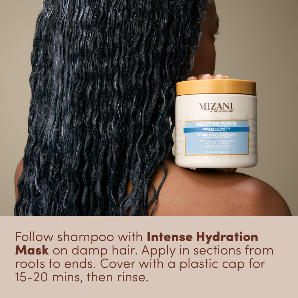 Mizani Moisture Fusion mask hair cuticle smoothing for frizz control