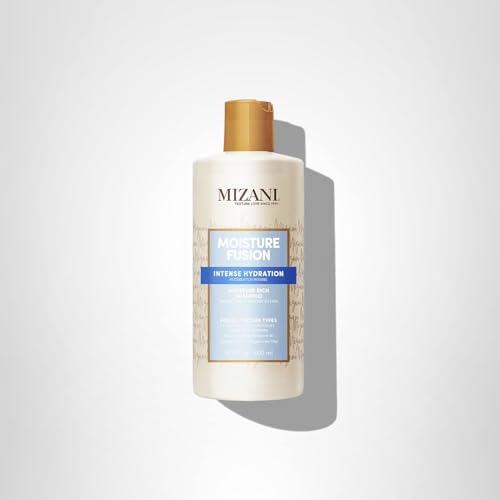 Mizani Moisture Fusion Shampoo paired with Moisture Fusion Intense Moisturizing Mask for extra moisture.