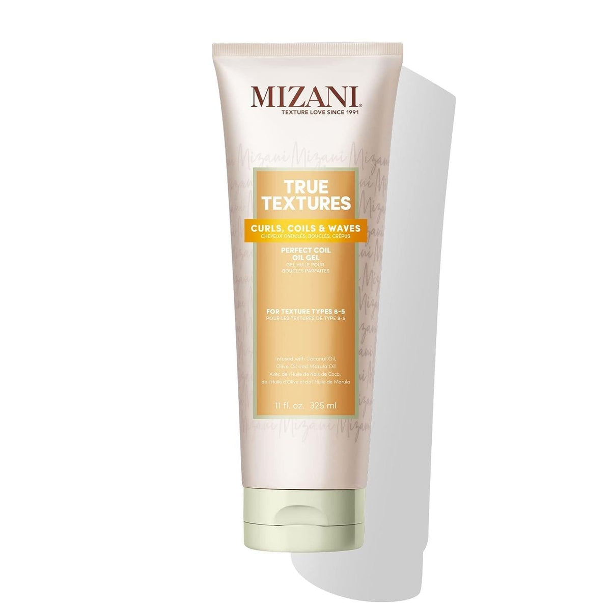 Mizani Perfect Coil Oil Gel bottle with sleek packaging for defined curls.