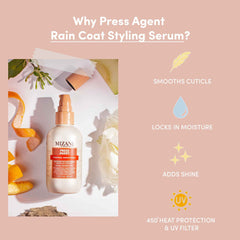 Mizani Press Agent dry hair protection shields strands during heat styling