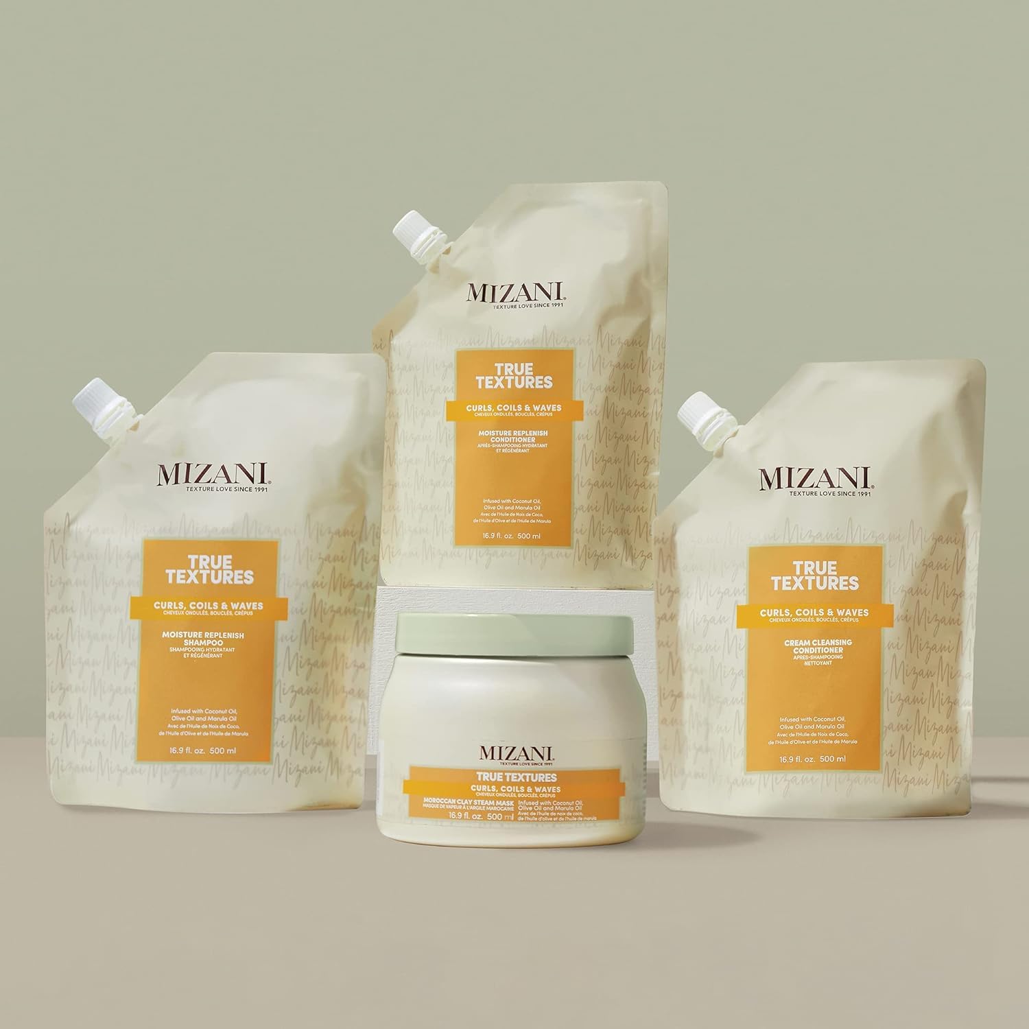 Mizani True Textures close-up emphasizing antioxidants for shine