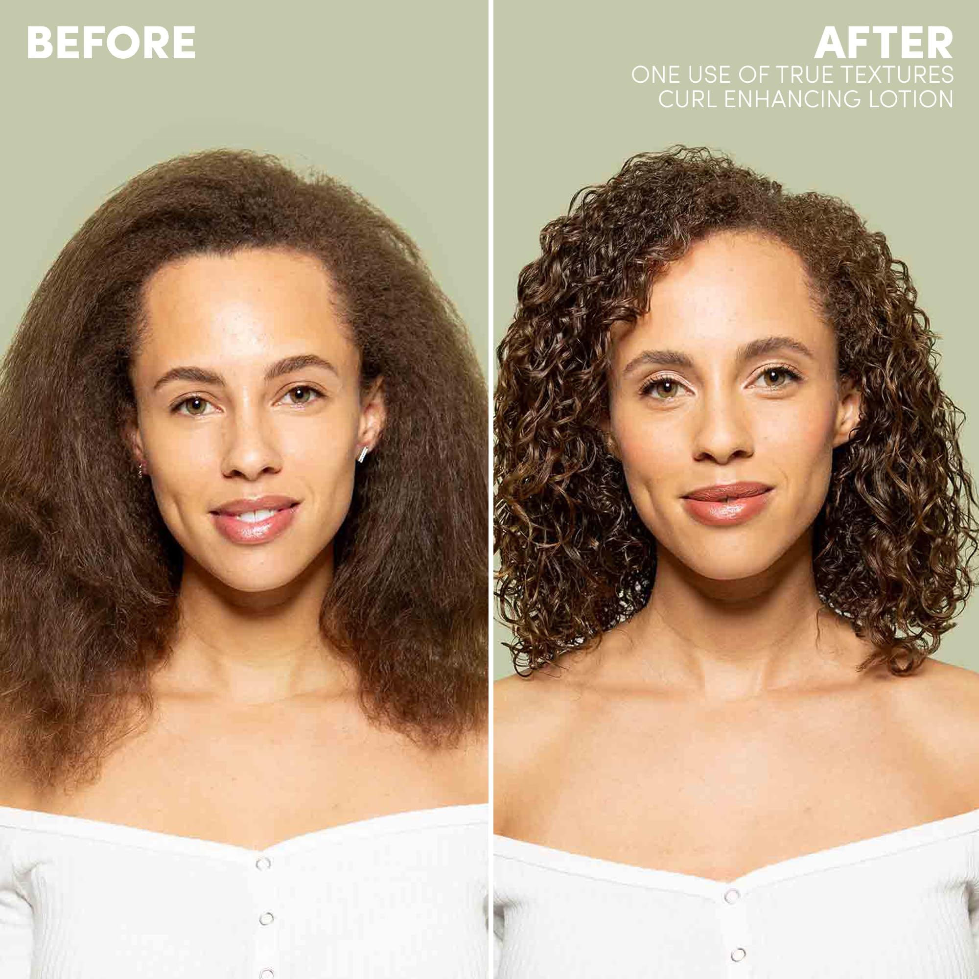 Soft finish and bouncy curls from Mizani True Textures Lotion