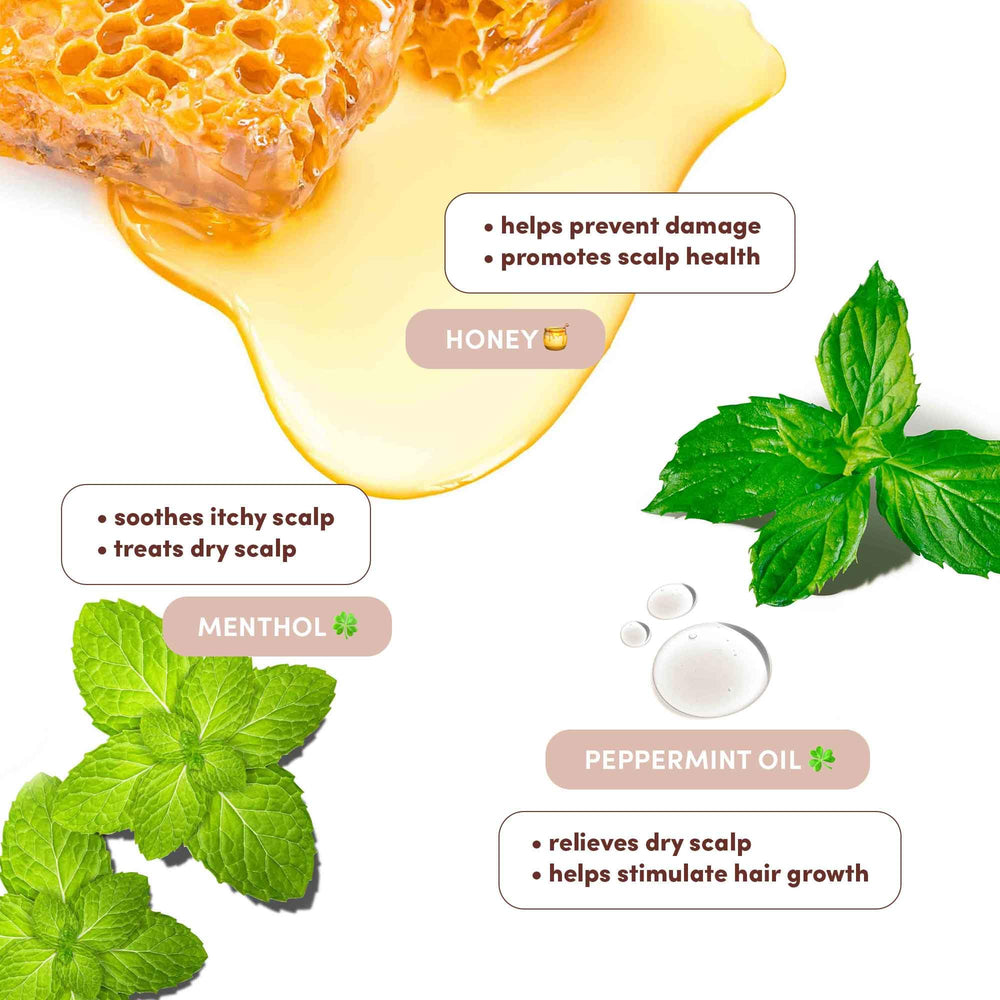 Mizani Wonder Crown Peppermint refresh promotes scalp awakening during treatment.
