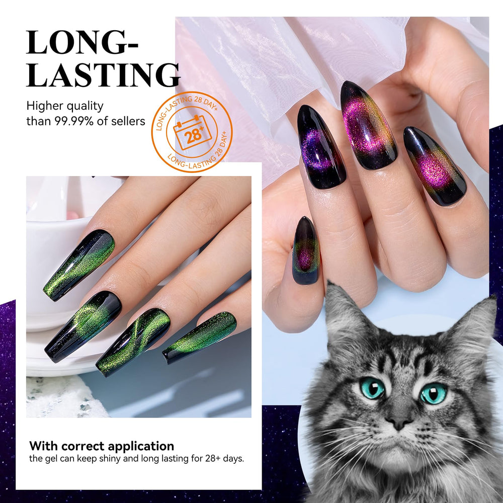 MIZHSE 9D Cat Eye ofrece efecto galaxia con destellos brillantes