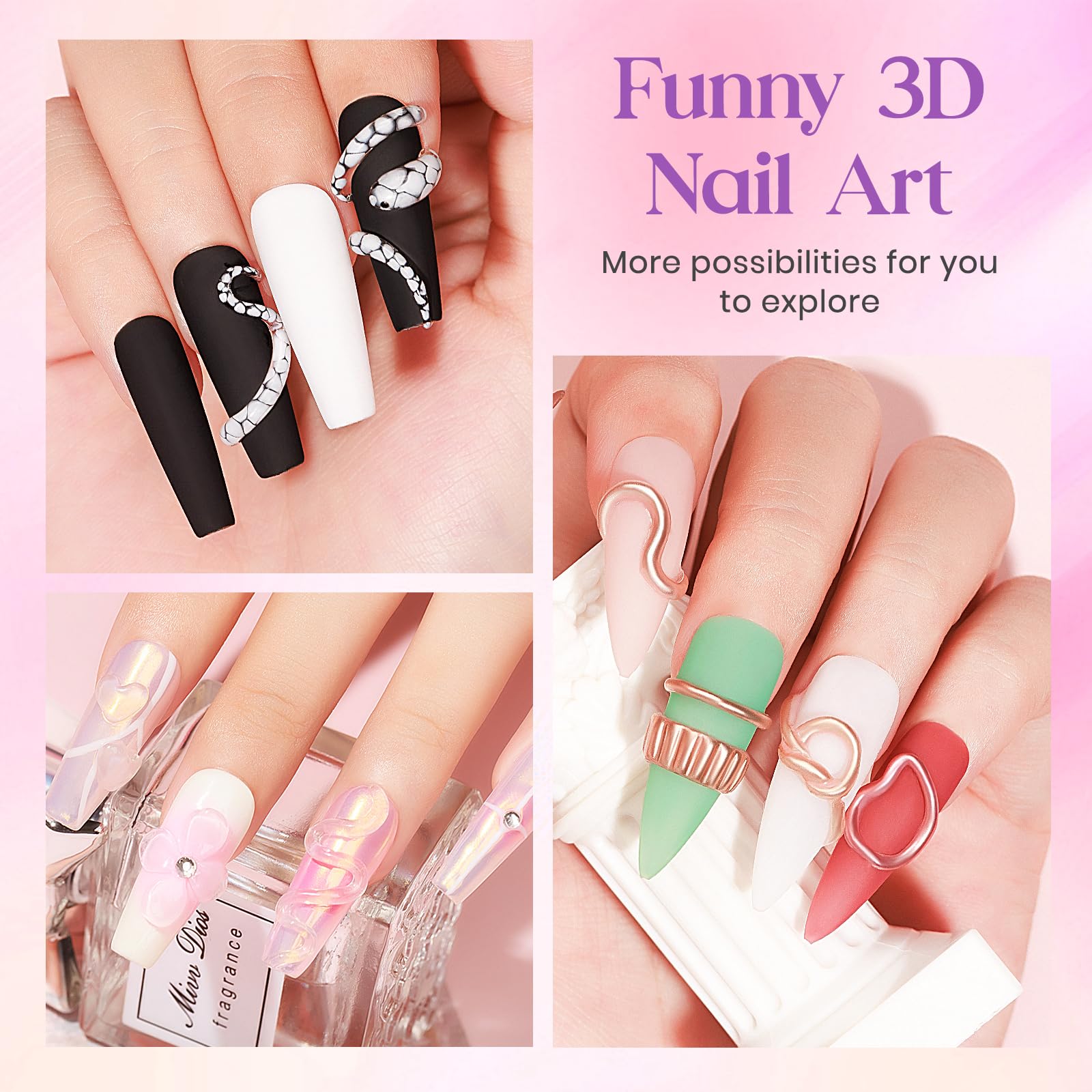 MIZHSE extensiones de uñas con duración de 28 días.