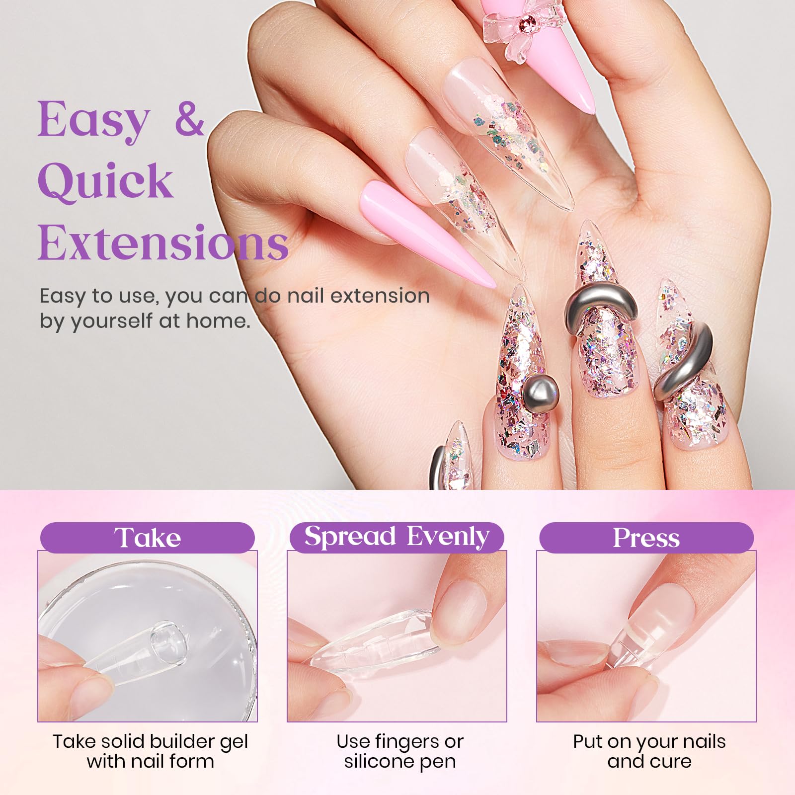 MIZHSE formas para uñas, 24 piezas para diseños variados.