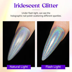 Sunlight enhances shifting rainbow effects, showcasing MIZHSE’s holographic finish.