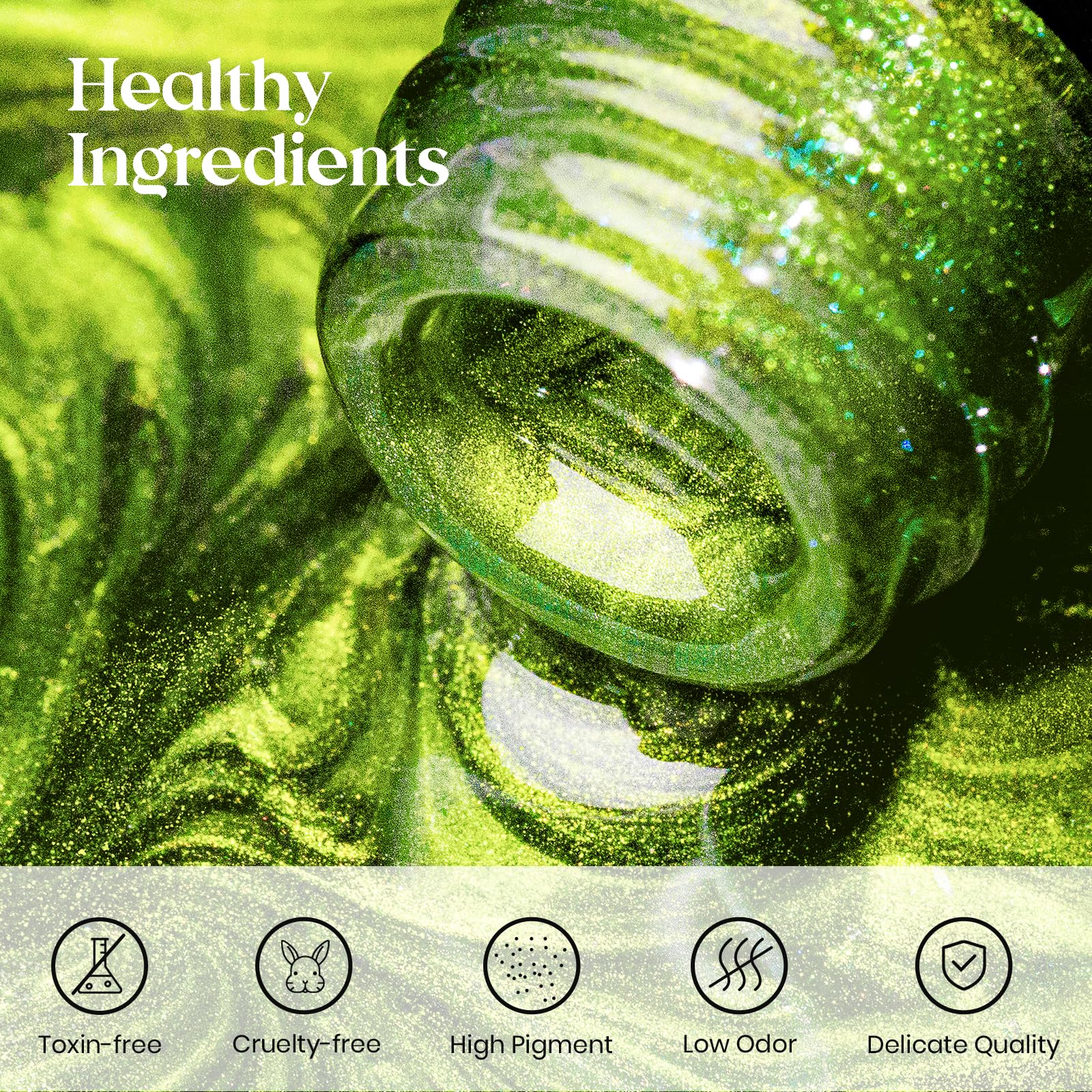 MIZHSE ingredientes saludables y libre de crueldad para uñas seguras