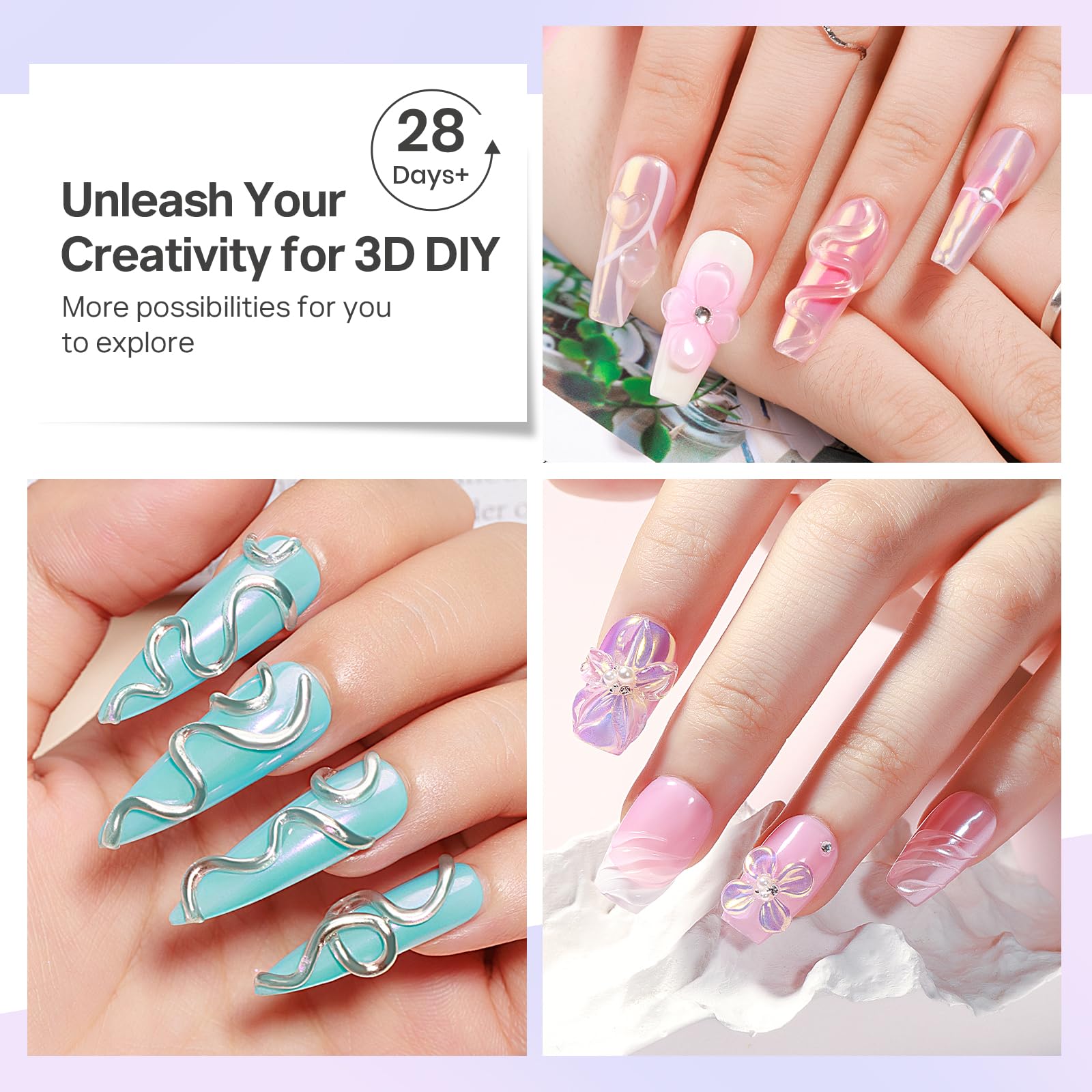 MIZHSE bundled tools showcase versatile nail art options.