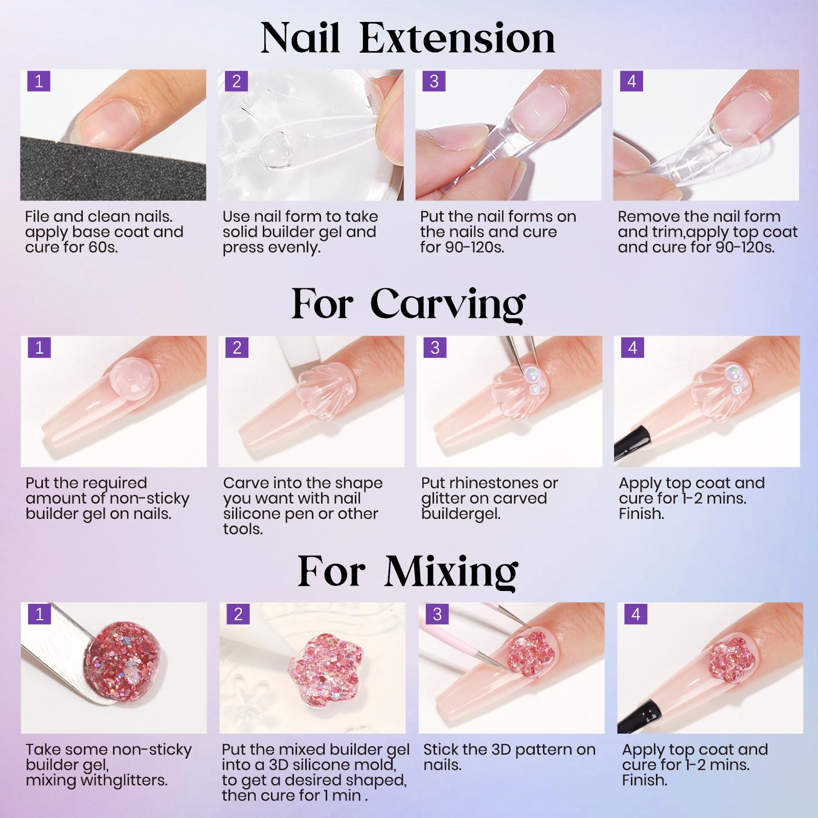 MIZHSE nail dryer cure for proper hardening in the lamp.