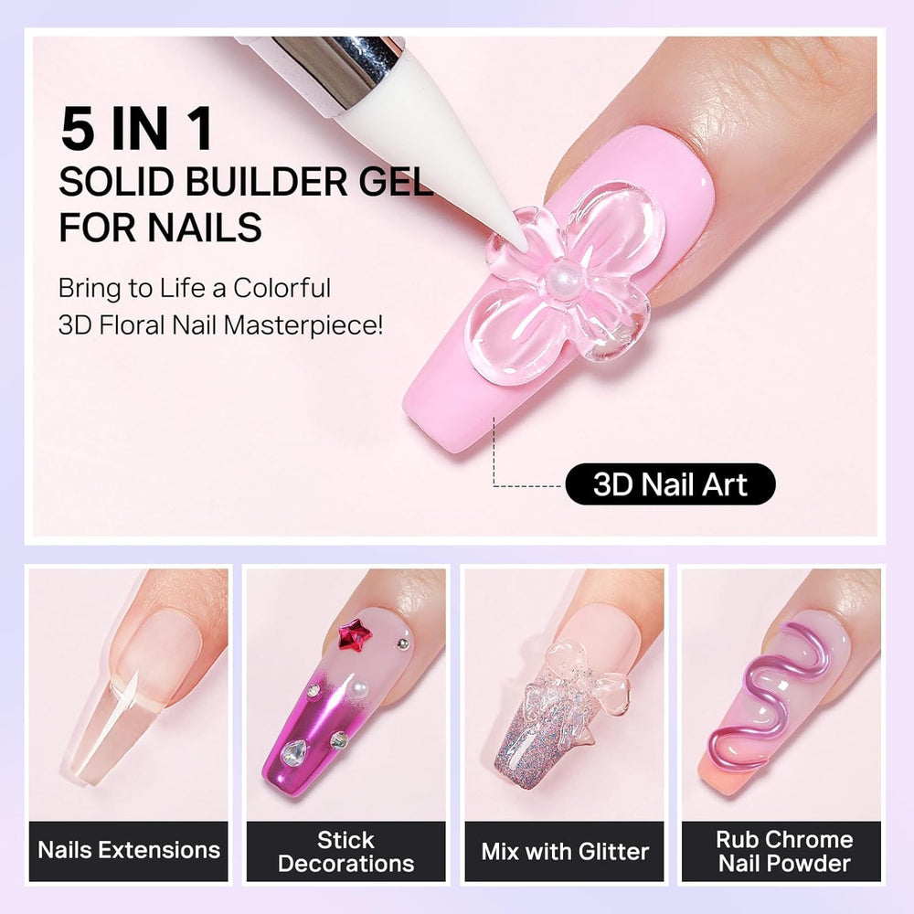 MIZHSE nail extension gel with forms for quick, durable extensions.