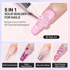 MIZHSE nail extension gel with forms for quick, durable extensions.