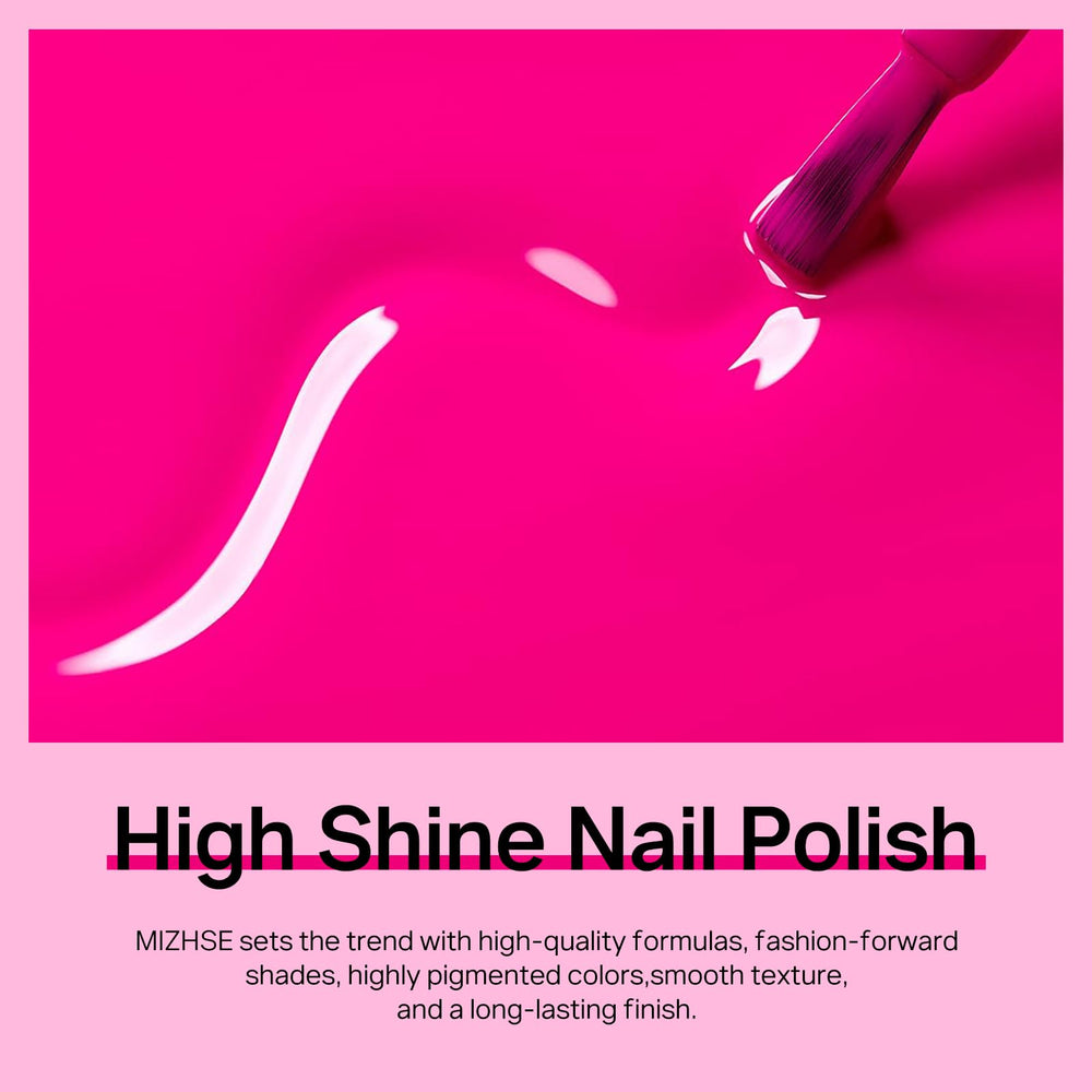 MIZHSE brush applying polish on nail for smooth coverage