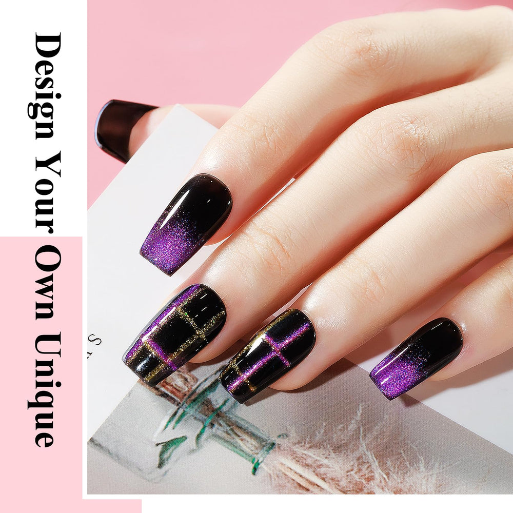 MIZHSE 9D Cat Eye uñas con acabado duradero y pulido