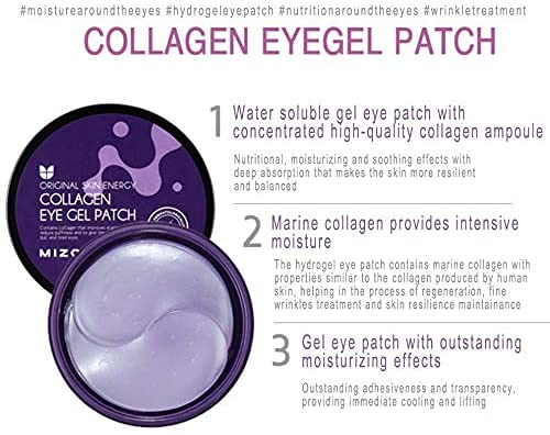 MIZON 60pcs box highlighting convenient at-home eye care.
