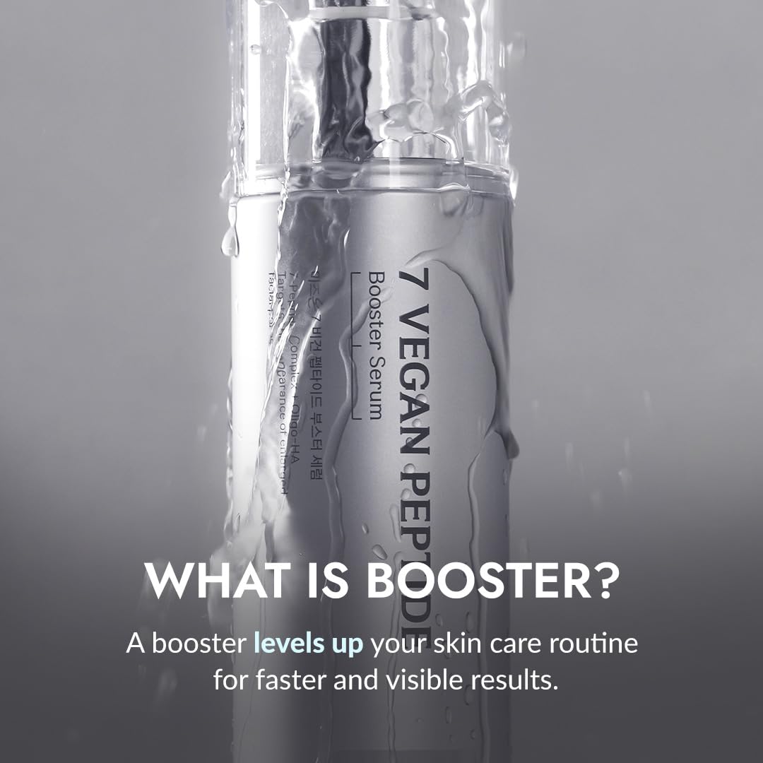 MIZON 7 Vegan Peptide Booster Serum pump enables easy, fast absorption during morning routine